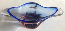 Moser Mstisov Glass Bowl Blue