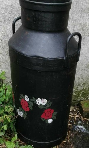 Pretty vintage milk churn - milk,