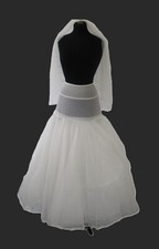 Amixi White Wedding Dress Accessories - Underskirt & Veil with Comb