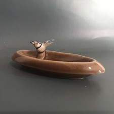 Wade porcelain pin dish with Blue tit bird - Mint condition - Trinkets dish