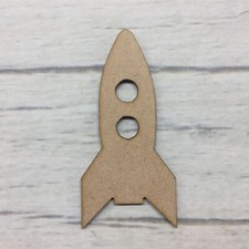Space Rocket 1 MDF Wood Base