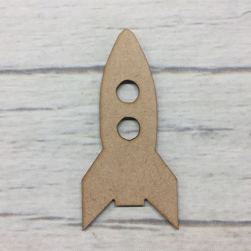 Space rocket mdf wood base - rocket,