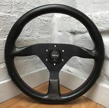 Genuine Momo Monte Carlo Black Leather, Red stitched, 350mm Steering Wheel.   7D