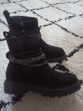 Moda in Pelle Black Suede Ankle Boot 6