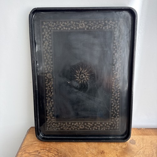 Vintage black lacquer - vintage, serving
