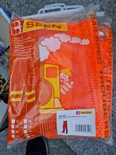 B Seen Hi Vis Orange Rail Spec Trousers Nwt 36 W Tall Leg