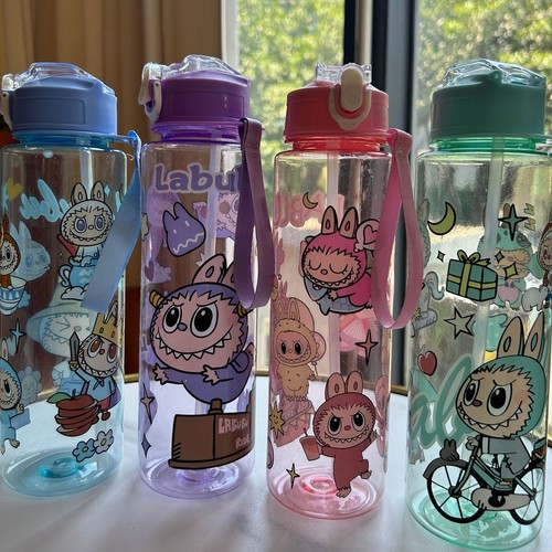 Transparent labubu 900ml water - transparent,