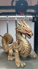 Fierce Green Dragon Statue