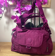 Kipling FELIX Multi Compartment Bag in Purple Fig BNWOT RRP £108.96