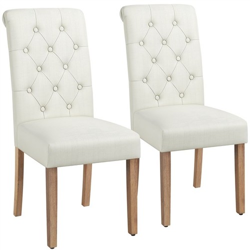 Dining chairs 2pcs fabric - chairs,