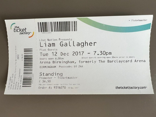 Liam gallagher birmingham - ,