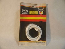 NOS Sturmey Archer GKJ 111 vintage white rear brake cable - 1980s - pear nipple