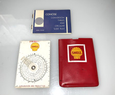 Vintage SHELL Gas & Oil Elements Conversion Table & Circular Slide Rule B-1
