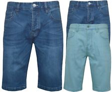 Mens Denim Shorts Plain Regular Fit Casual Summer Jean Shorts Ex Store 28" - 42"