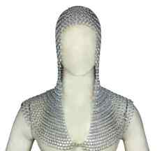 Aluminium Chainmail Butted Chain mail Hood/Coif | 10 mm Butted Ring Chainm Armor