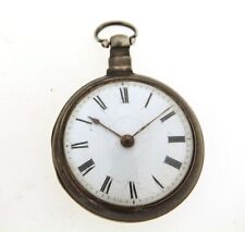 Antique silver pair case verge signed  Joseph Clifton London circa 1817