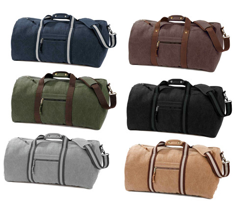 Quadra vintage canvas holdall - vintage,