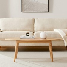 Dusk Heidi Natural Oak Oval Coffee Table RRP £209
