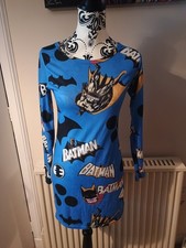Batman Comic Dress DC  Ladies Size Small Medium Stretchy Body con.