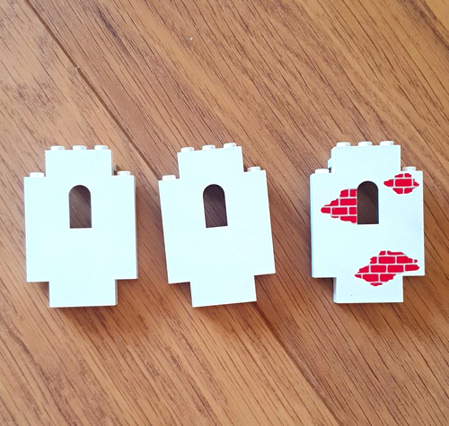 Lego white plastic wall panel - white,
