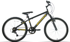 Bandit 24" Wheel Boys Kids Front Suspension Bike Alloy 6 Speed Black Age 8 +