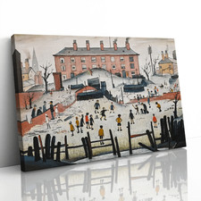 LS Lowry Cricket Match Canvas