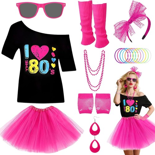 80s costume accessories - 80s, set