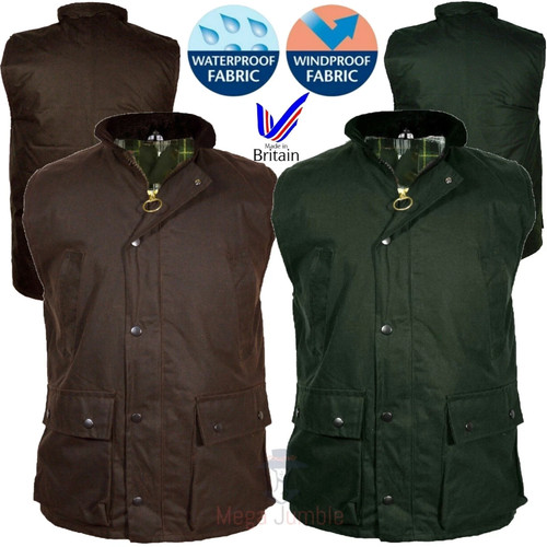 Mens wax quilted gilet - mens,