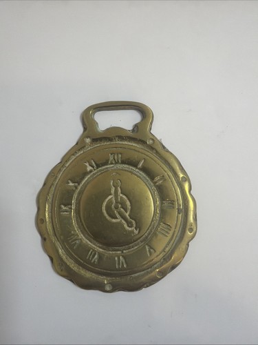 Vintage horse brass clock - vintage,