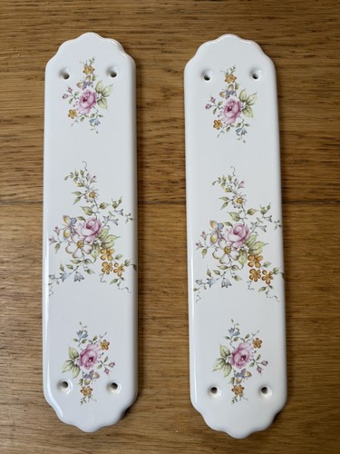 Vintage pair floral porcelain - pair,