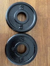 CAST IRON Weight Plates 2 X 0.5kg fit for  1" York dumbbell barbell 