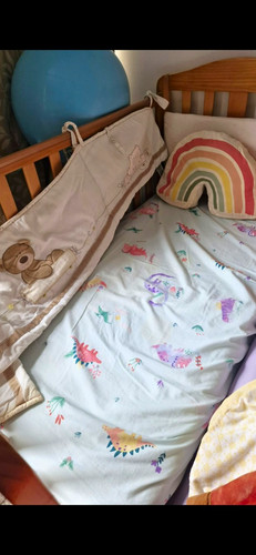Used wooden nursery cotbed - used,