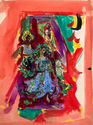 Vintage expressionist drawing - expressionist,