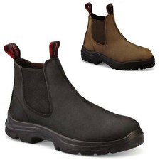 LADIES Slip On Steel Toe Cap Work Boots Size 6 to 13 UK - WOMENS DEALER BOOTS