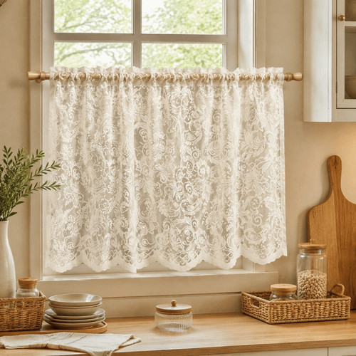 Privacy cover lace curtain - lace,