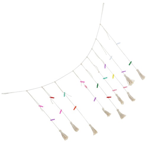 Beige tassel picture - beige,