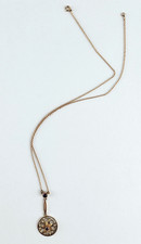 Antique Edwardian 15ct Gold Amethyst Pearl Drop Pendant Necklace