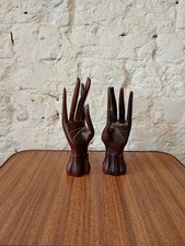 Indonesian Bali Wood Carved Buddha Hands Statue Figurine