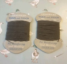 2 Vintage Chadwick's Wool Darning & Mending Yarn Colour 274