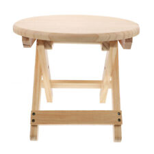 1pc Wooden Small Footstool Household Anti-slip Folding Round Stool Low Stool