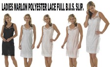 Ladies Full Length Marlon Nightie Look Chemise Slip Petticoat Underskirt UK10-26