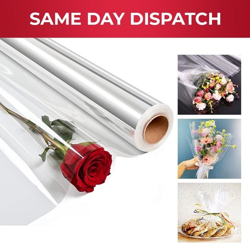 Clear cellophane florist wrap - clear,