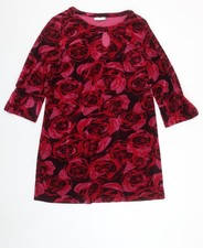 Adini Women Red Floral Velvet