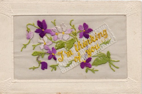 Ww1 patriotic embroidered silk - patriotic,