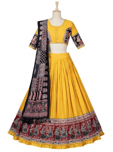Yellow lehenga choli 3pc - choli, set