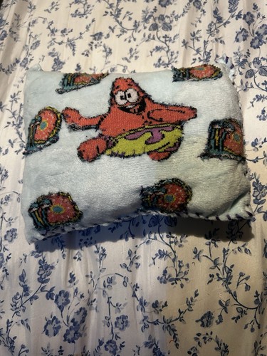 Blue fuzzy spongebob pillow - fuzzy,