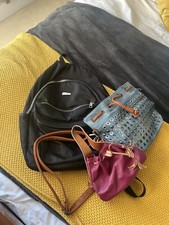 Black  School/Sports Back Pack Rucksack Bag and 2 x handbags 