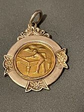 Snooker Fob Stamped Silver Maker's mark for Turner & Simpson Gilt Centre