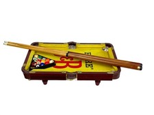 Minature Mini Pool Table J & B Scotch Whiskey w/ Pool Cues & Balls 19" x 12"