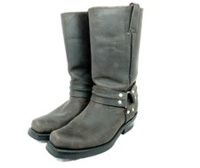 Grinders Abilene Size UK 8 Womens Ladies Buckle Brown Leather Western Biker Boot